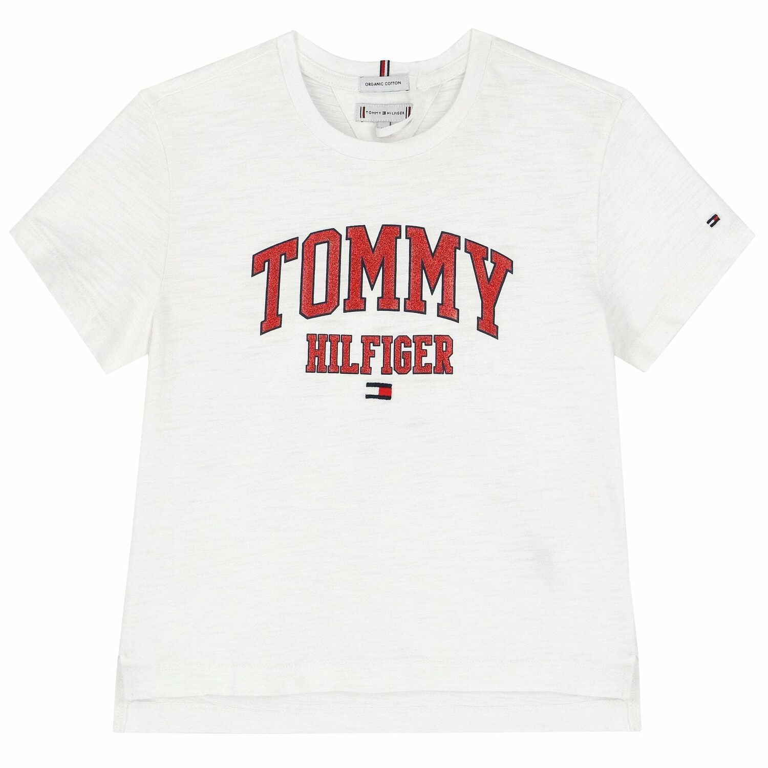 Girls White Logo T-Shirt, 1, hi-res