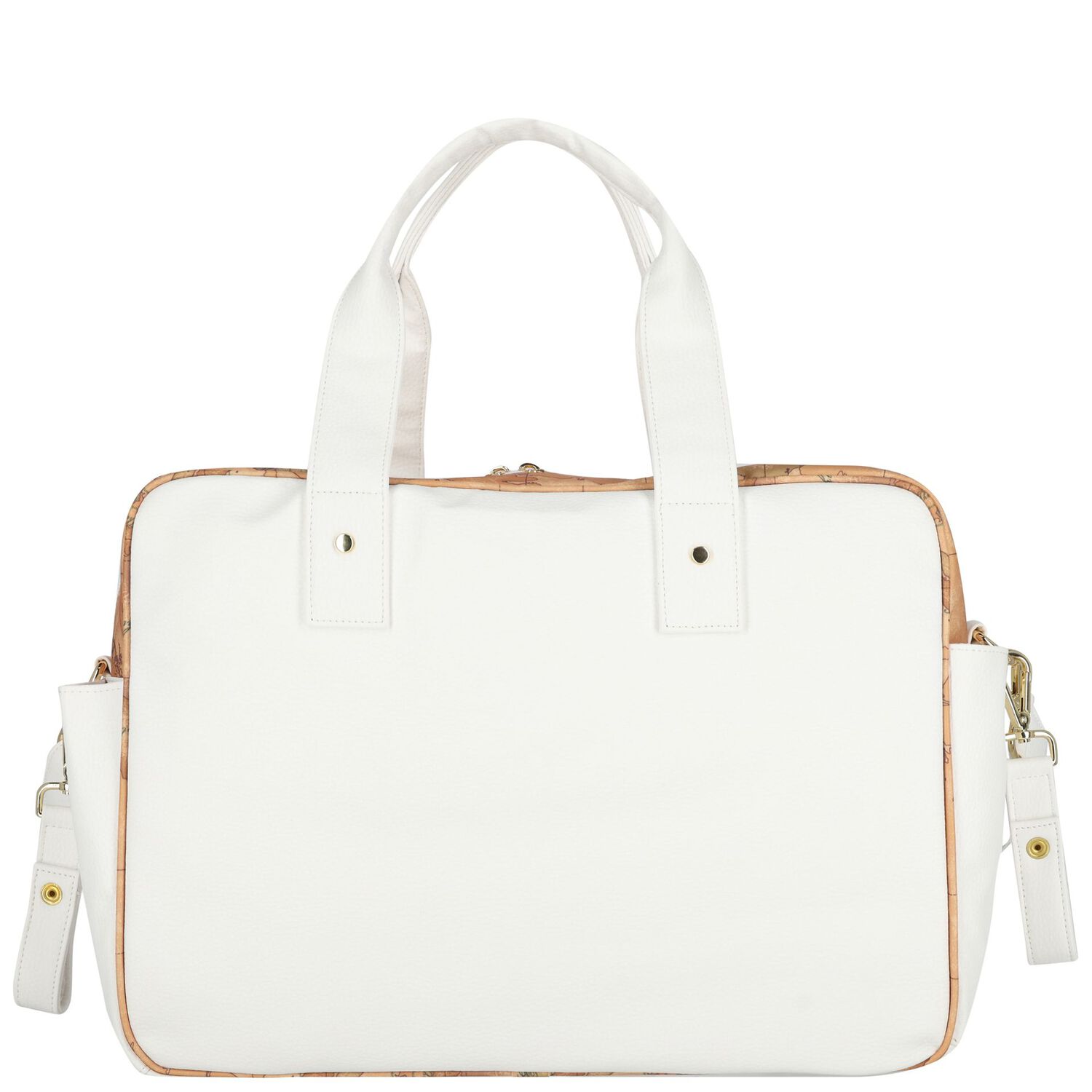 White & Beige Geo Map Baby Changing Bag, 1, hi-res