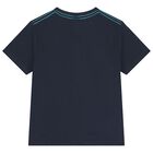 Boys Navy Blue & Green Shorts Set, 1, hi-res