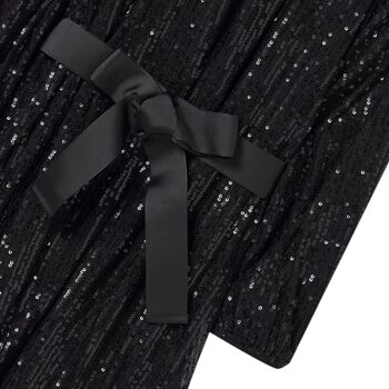 Girls Black Sequin Dress