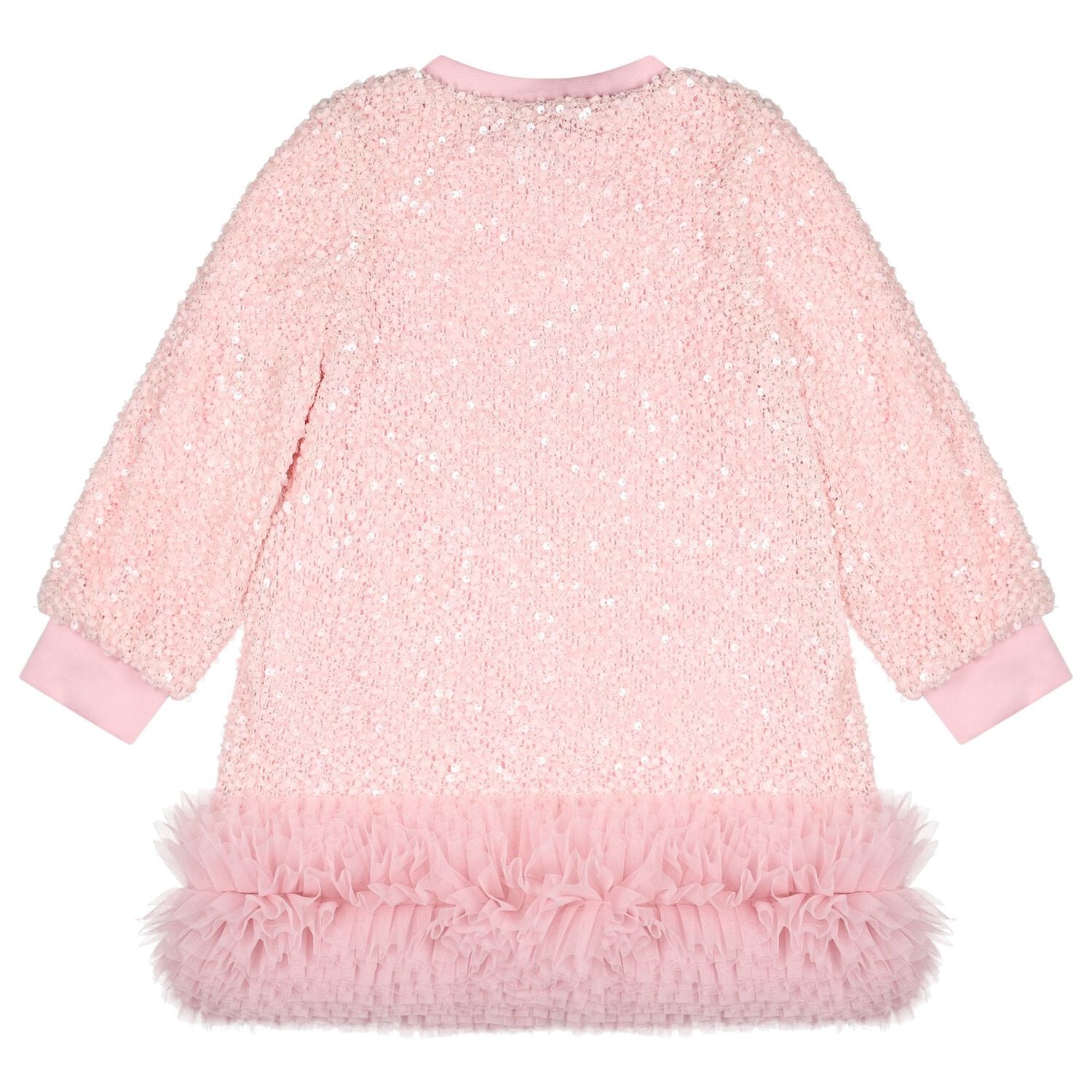 Girls Pink Sequin Embellished Jeanette Dress, 1, hi-res