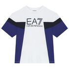 Boys White Logo T-Shirt, 1, hi-res