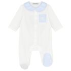 Ivory & Blue Cotton Babygrow Gift Set, 1, hi-res