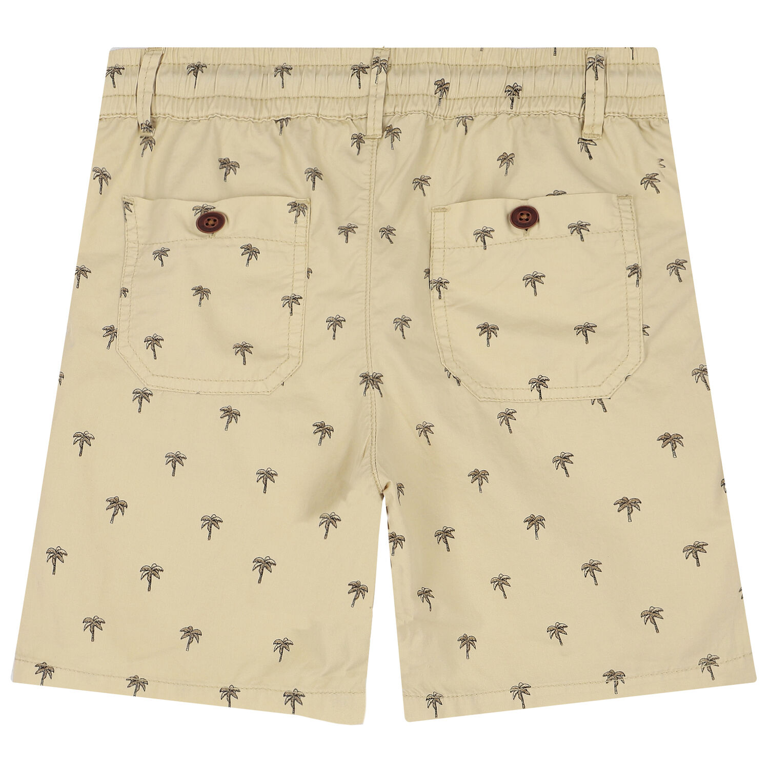 Boys Beige Palm Tree Shorts, 1, hi-res