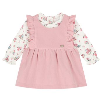 Baby Girls Pink Ruffled Dress