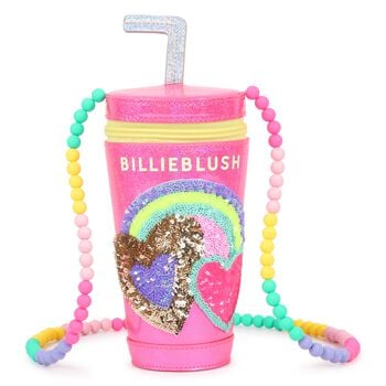 Girls Pink Embellished Milkshake Shoulder Bag