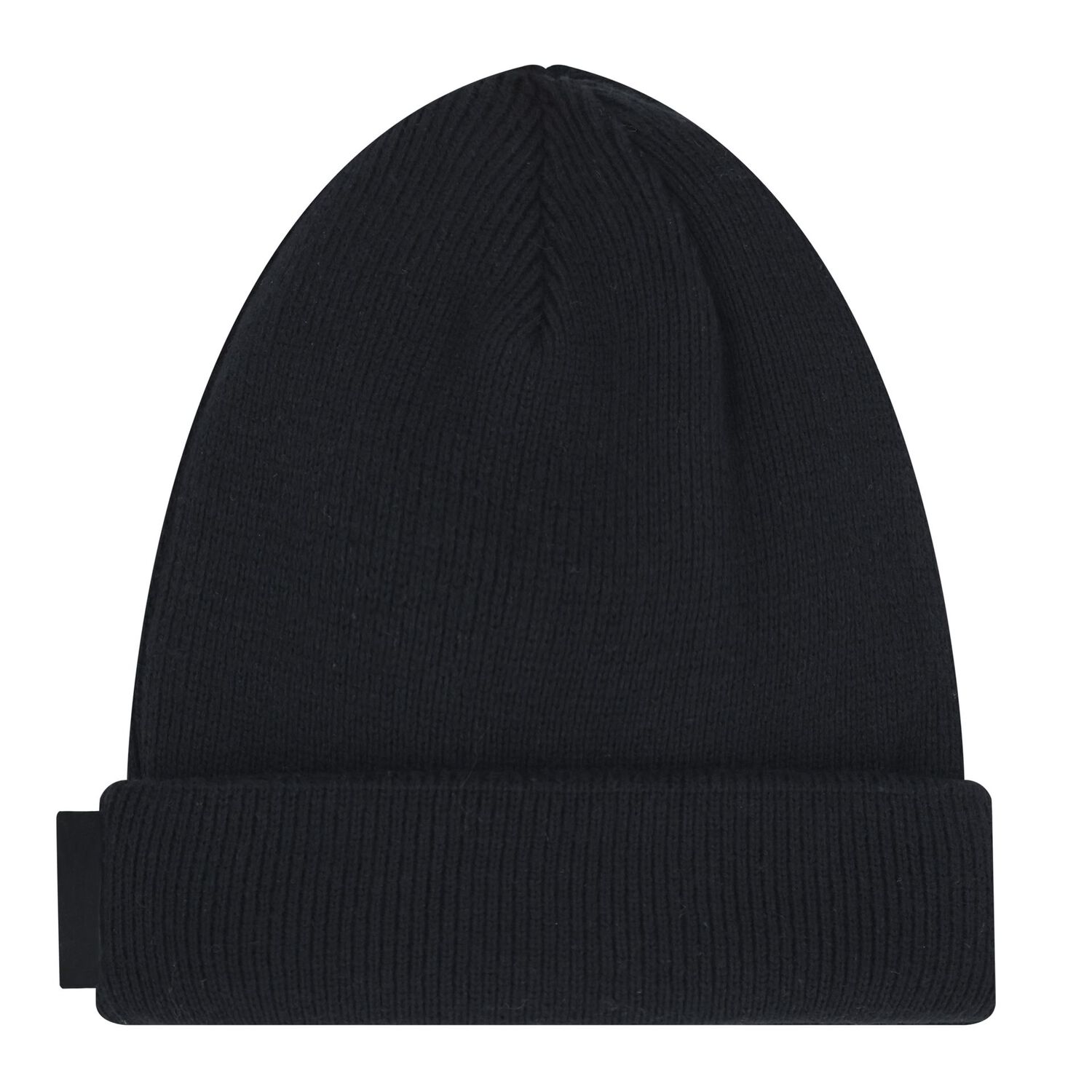 Baby Boys Black Ikonik Karl Knitted Hat, 1, hi-res
