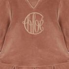 Younger Girls Pink Logo Velour Dress, 1, hi-res