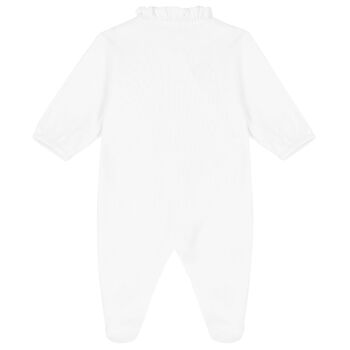 Baby Girls Ivory Floral Babygrow