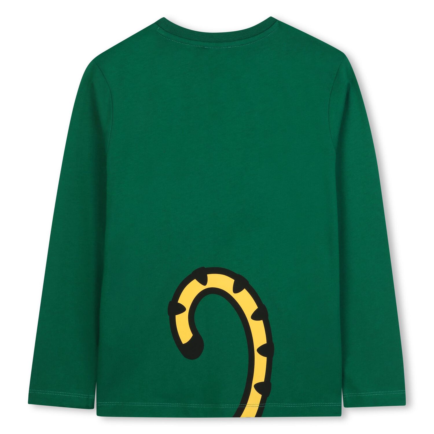 Boys Green Tiger Logo Long Sleeve Top, 1, hi-res