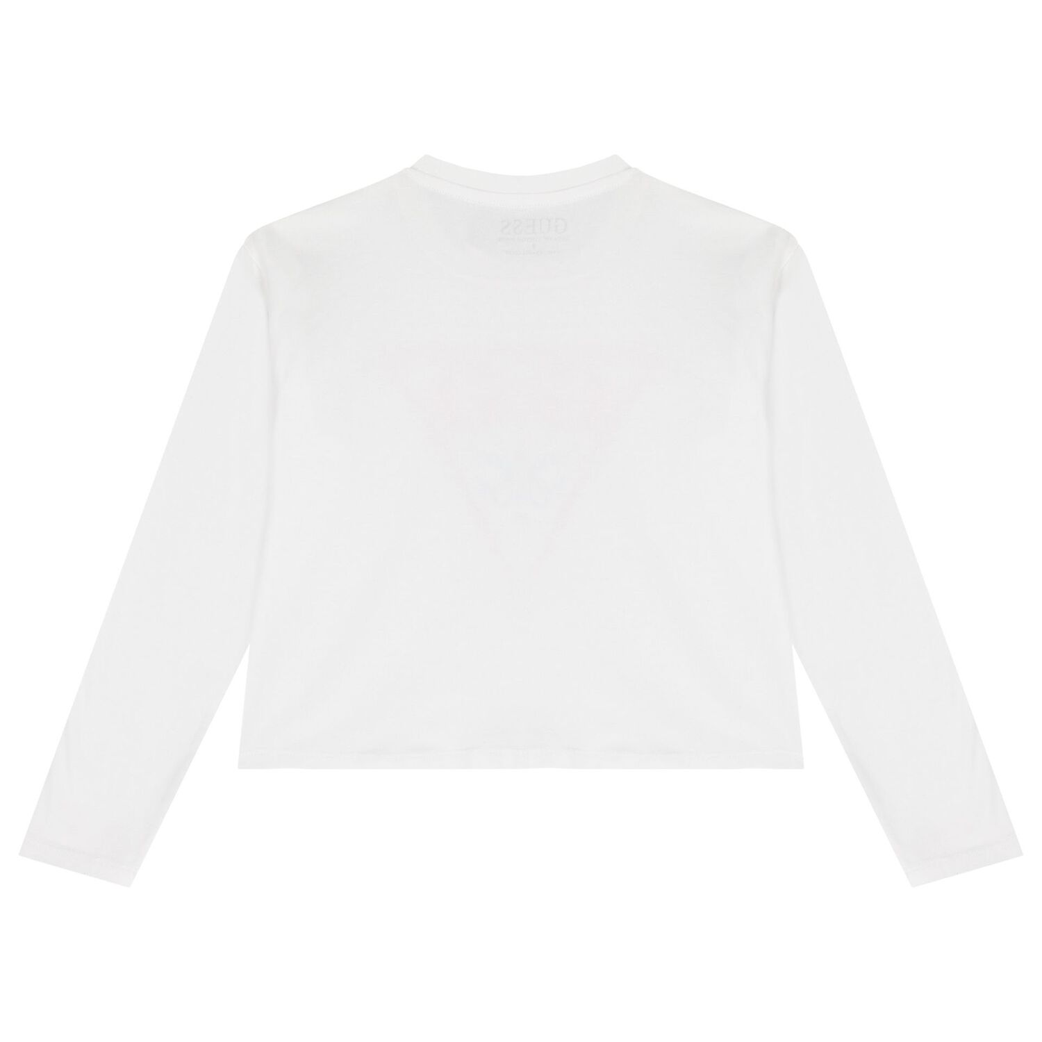 Girls White Logo Long Sleeve Top, 1, hi-res image number null