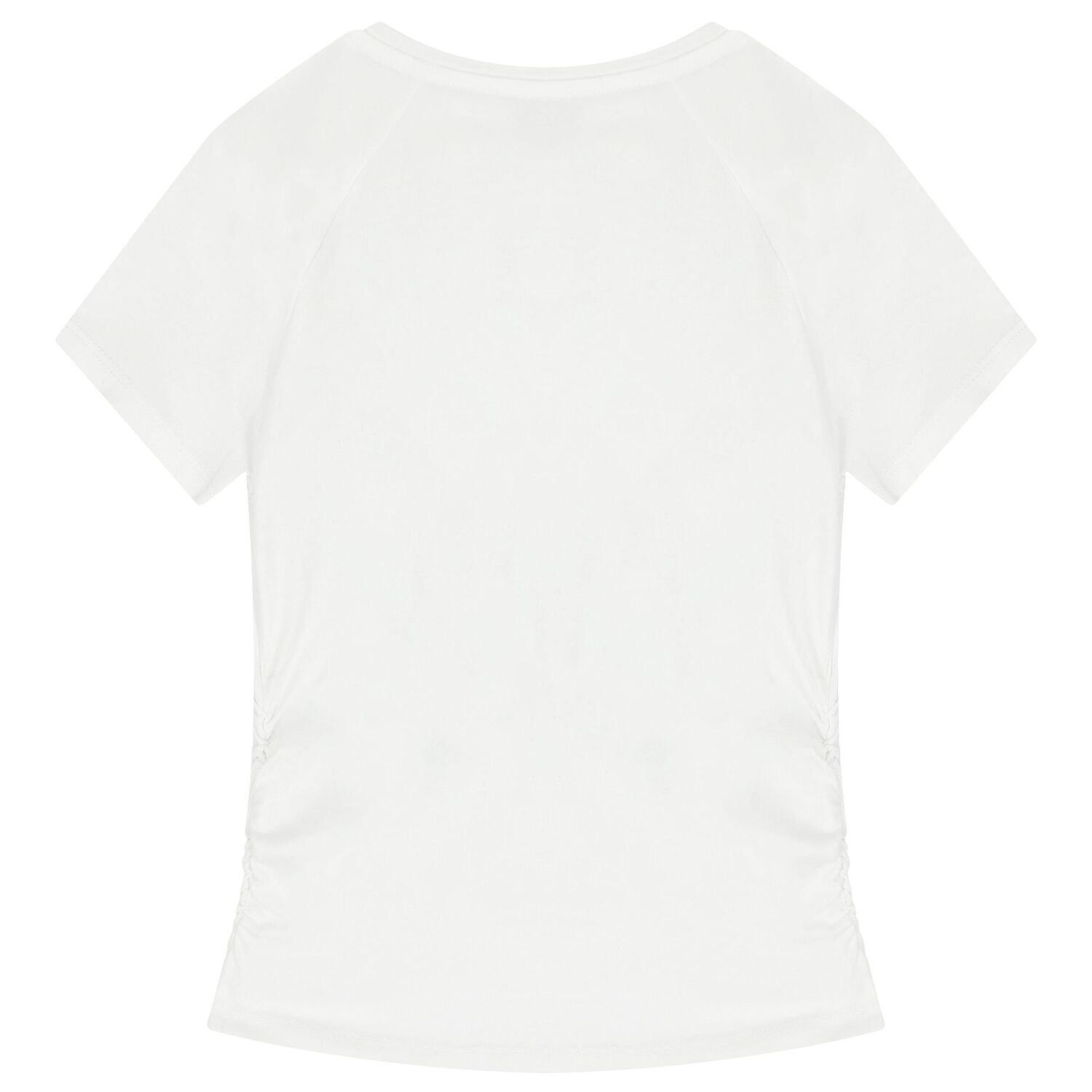 Girls White Embellished Logo T-Shirt, 1, hi-res