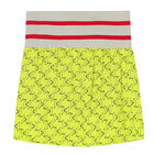 Girls Neon Yellow Logo Skirt, 1, hi-res