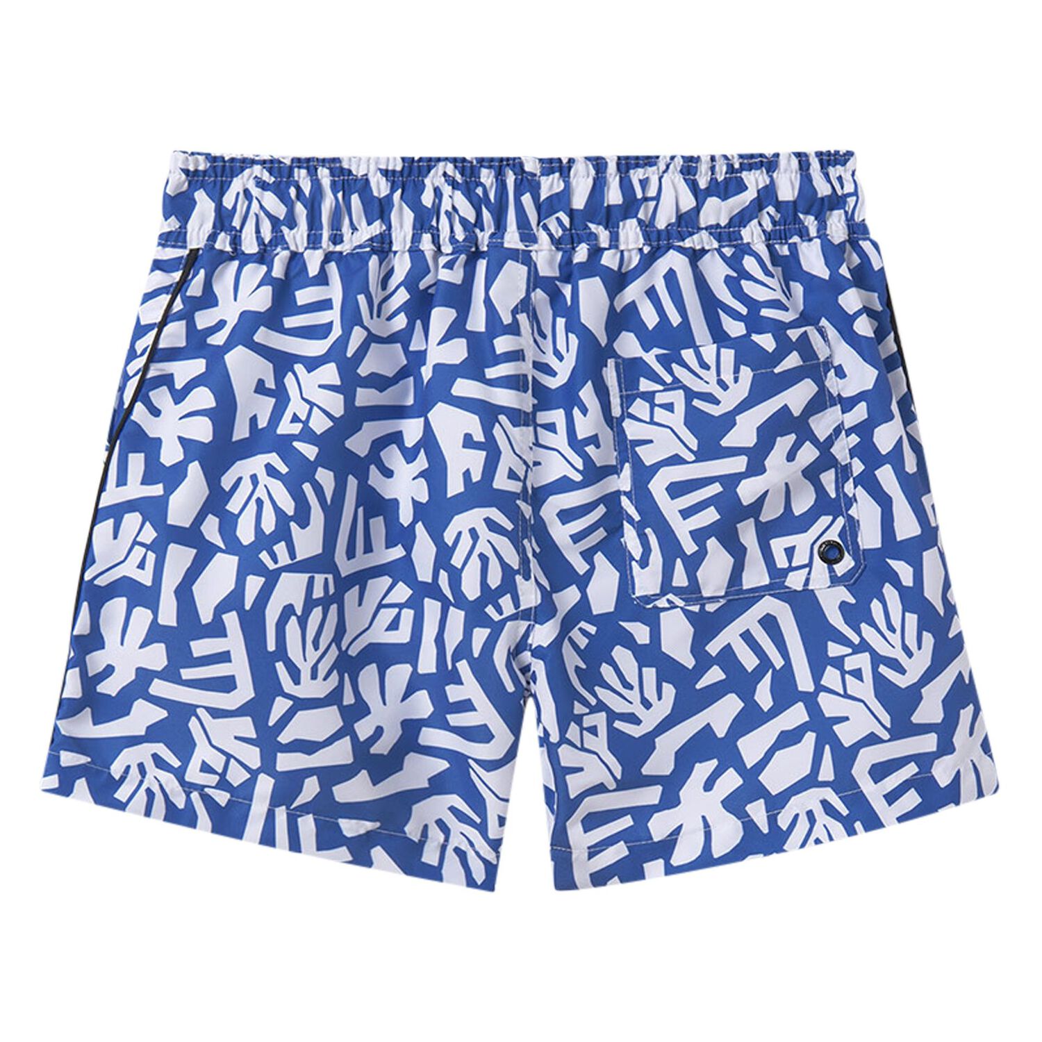 Boys Blue & White Swim Shorts, 1, hi-res image number null