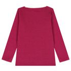 Girls Pink Heart Long Sleeve top, 2, hi-res
