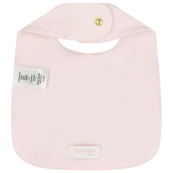 Baby Girls Pink Logo Bib