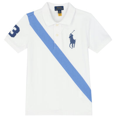Boys White Piqué Polo Shirt