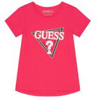 Girls Pink Logo T-Shirt, 2, hi-res