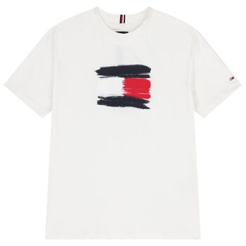 Boys White Logo T-Shirt