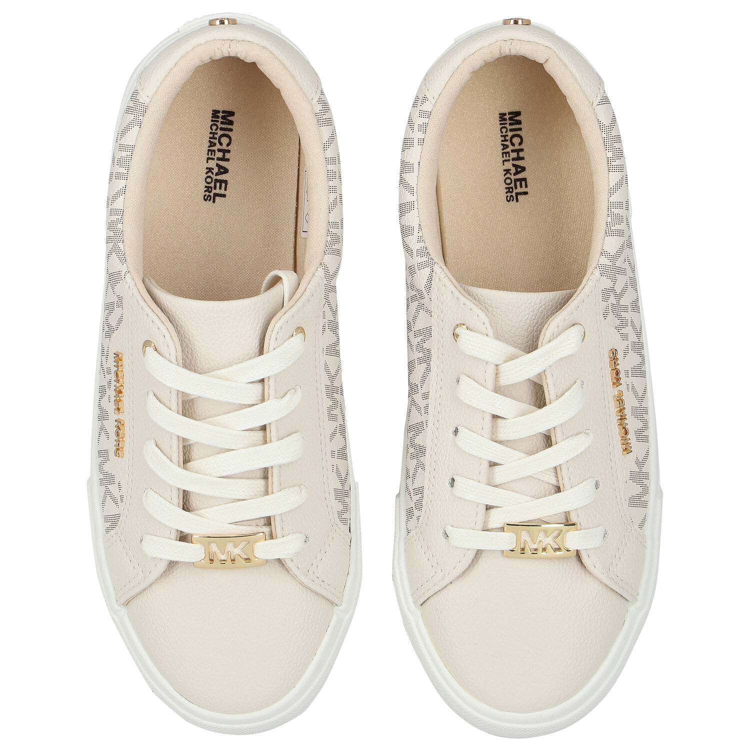 Girls Ivory Logo Trainers, 1, hi-res