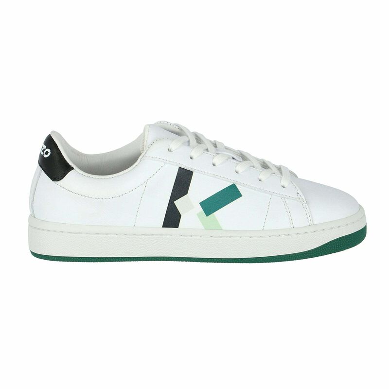 White Leather Logo Trainers, 1, hi-res image number null