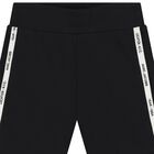 Boys Black Logo Shorts, 1, hi-res