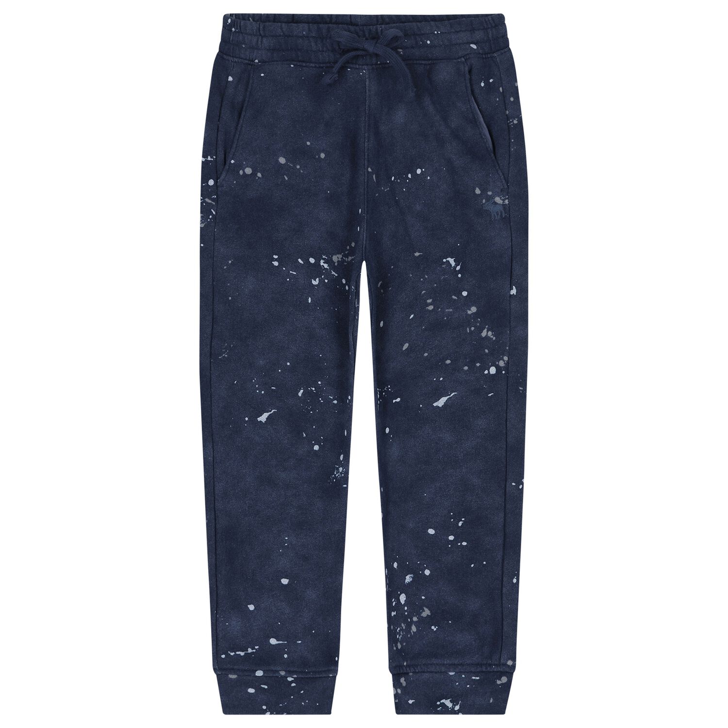 Boys Navy Blue Paint Splatter Joggers, 1, hi-res