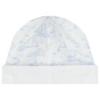 Baby Boys White & Blue Toile De Jouy Babygrow Gift Set, 1, hi-res