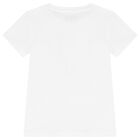 Girls White Logo T-Shirt, 1, hi-res