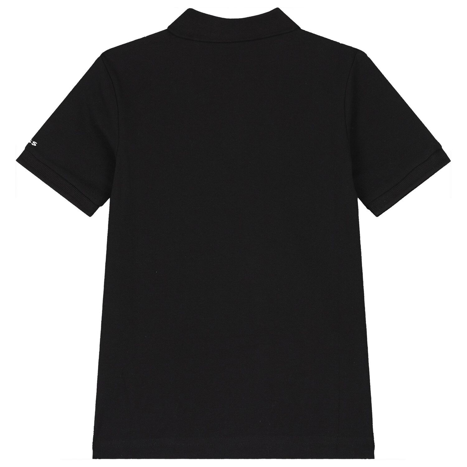 Boys Black Logo Polo Shirt, 1, hi-res