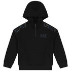 Boys Black Iridescent Logo Tracksuit, 1, hi-res