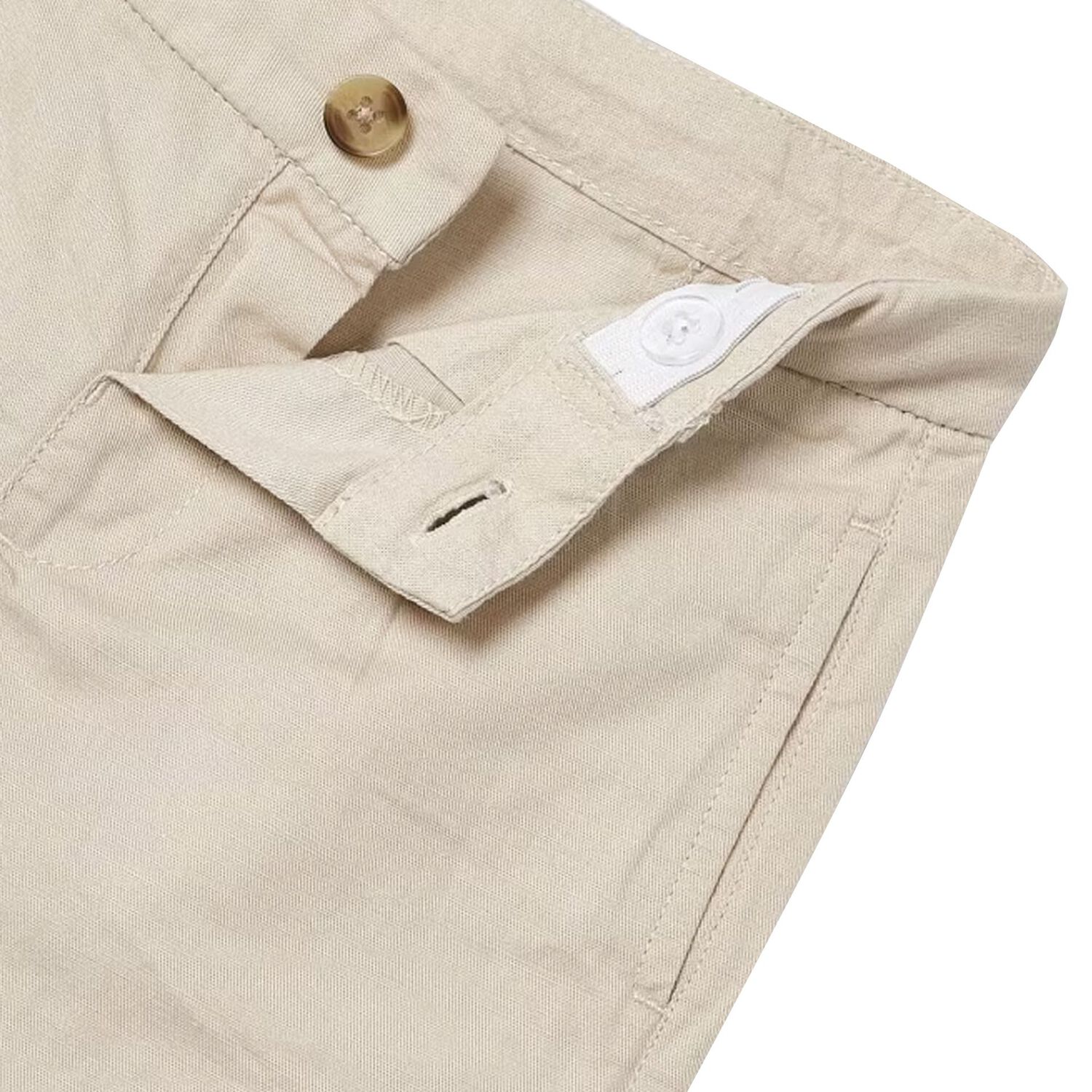 Boys Ivory & Beige Shorts Set, 1, hi-res