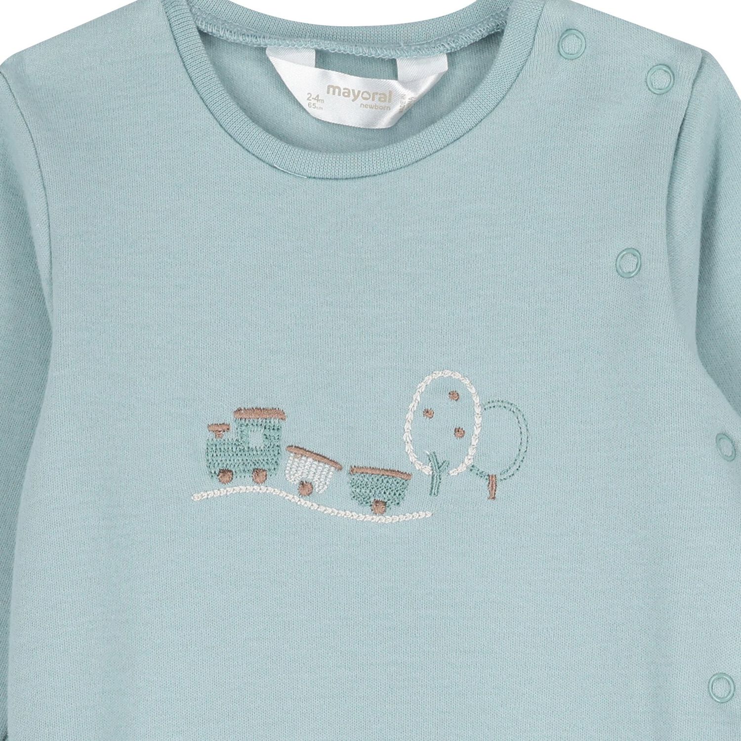 Baby Boys White & Green Train Babygrows ( 2-Pack ), 3, hi-res