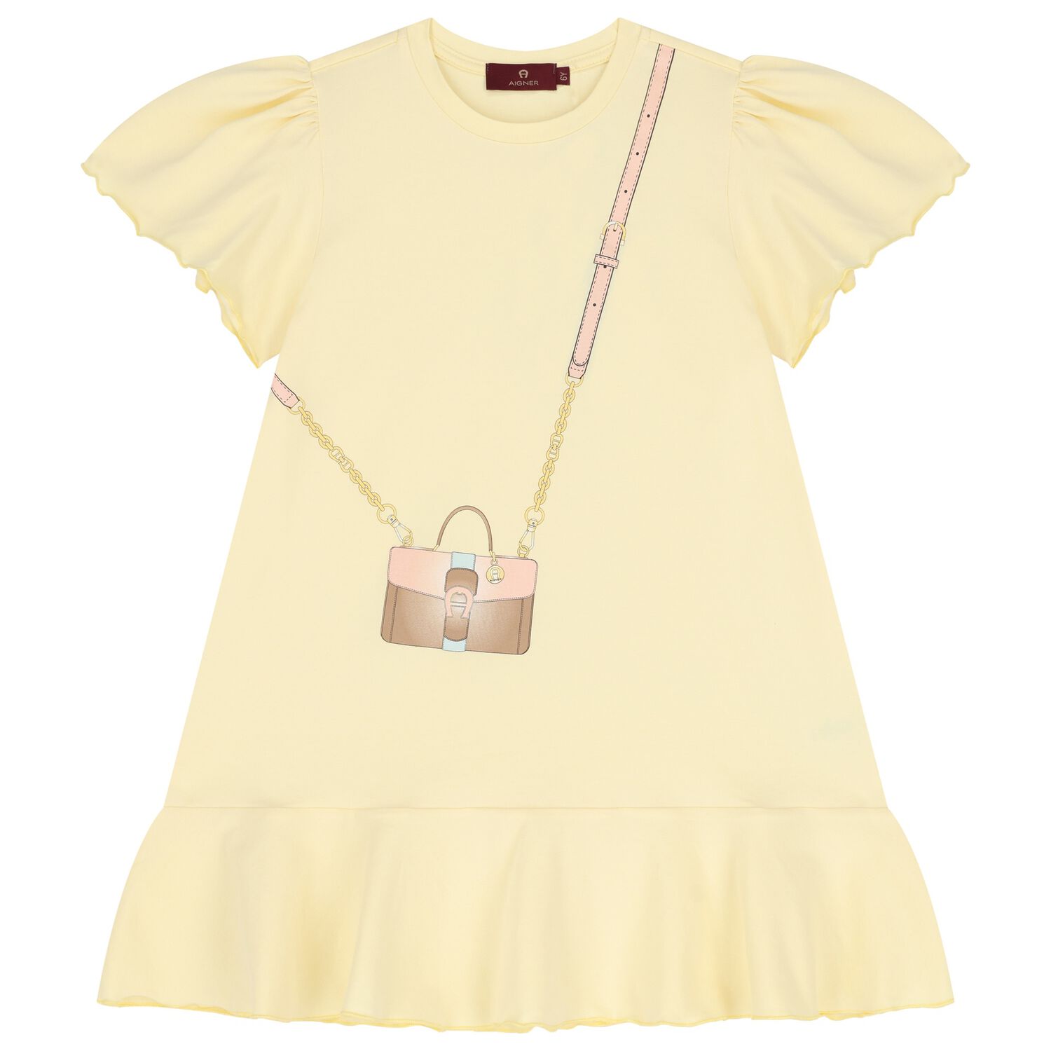 Girls Yellow Crossbody Bag Dress, 2, hi-res