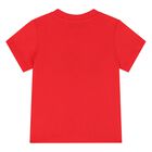 Younger Red & White Teddy Bear Logo Shorts Set, 6, hi-res