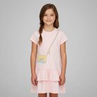Girls Pink Logo Bag Dress, 3, hi-res