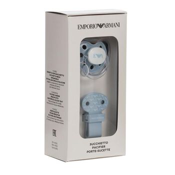 Baby Boys Blue Dummy & Clip Set