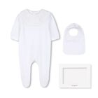 Baby Girls White Logo Babygrow Gift Set, 1, hi-res