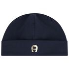 Baby Boys Navy Blue Logo Hat, 3, hi-res