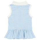 Baby Girls Blue Gingham Shorts & Hat Set, 1, hi-res