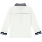 Baby Boys Ivory Logo Polo Shirt, 1, hi-res