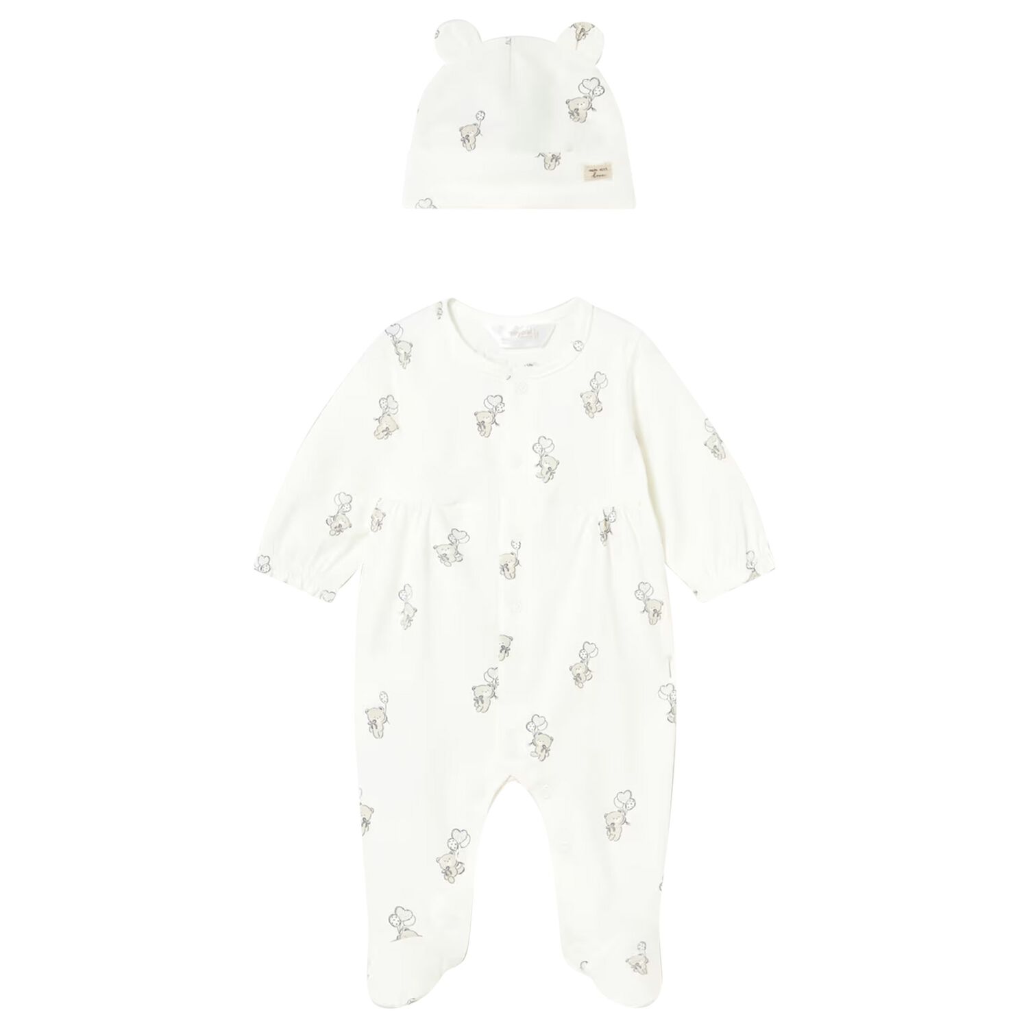 Ivory Teddy Bear Babygrow Set, 2, hi-res