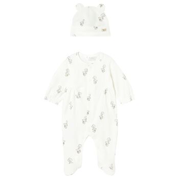 Ivory Teddy Bear Babygrow Set