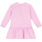 Younger Girls Pink Teddy Bear Logo Dress, 2, hi-res