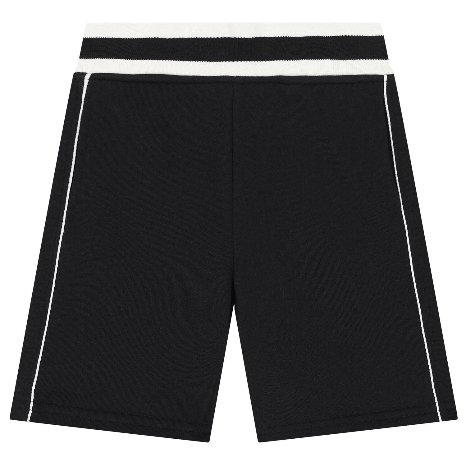 Boys White & Black Logo Shorts Set, 1, hi-res