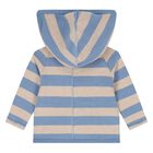 Baby Boys Beige, White & Blue 3 Piece Tracksuit, 1, hi-res