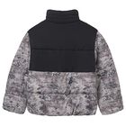 Boys Black & Grey Padded Jacket , 1, hi-res