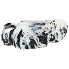 Black & White Classic Marbled Clog Sandals, 1, hi-res