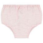 Baby Girls Pink Flower Satin Dress Set, 2, hi-res