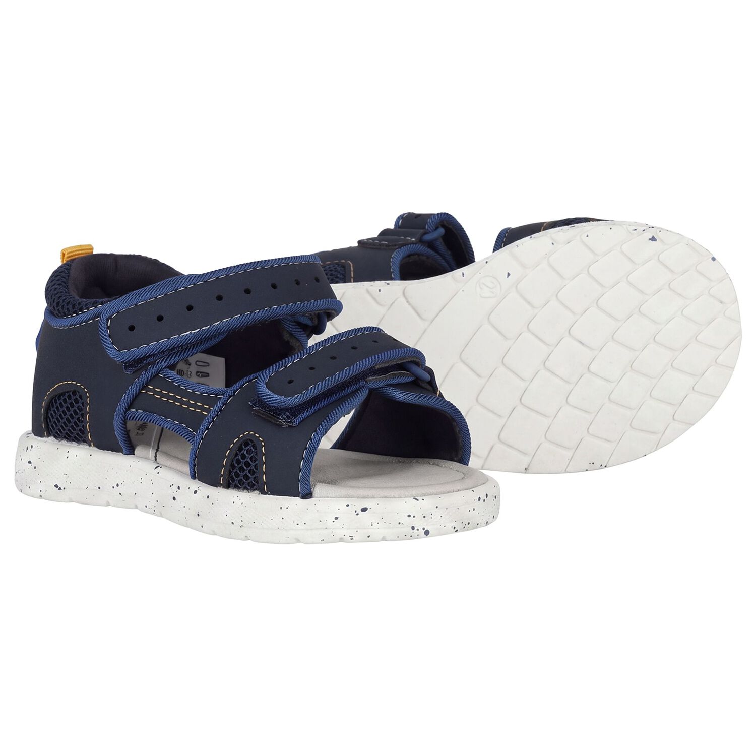 Younger Boys Blue Sandals, 1, hi-res